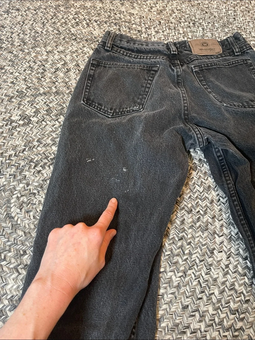 Wrangler Men's Black Straight Jeans